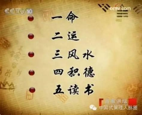 一命二運三風水四|一命二運三風水，四積陰德五讀書